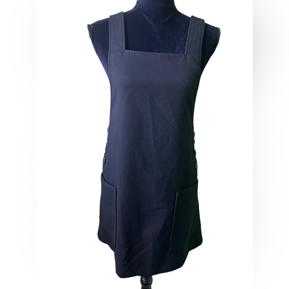 MNG Mango Black Apron Tank Mini Dress Womens XS